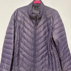 32 Degree Heat Puffer Womens Purple Jacket Down Filled Full Zip. Sz. 1X